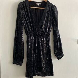 Black sequin dress. Size M Super cute!